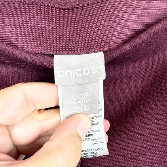 Chico's So Slimming Petite Juliet Straight-Leg Pants Maroon/Wine Size 00P [2P] - Picture 8 of 12